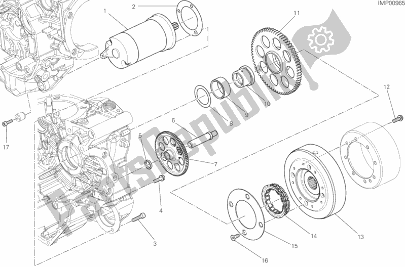 Tutte le parti per il Avviamento E Accensione Elettrici del Ducati Monster 821 Dark Brasil 2016